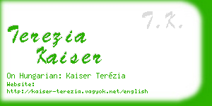 terezia kaiser business card