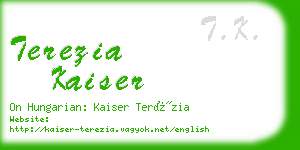 terezia kaiser business card